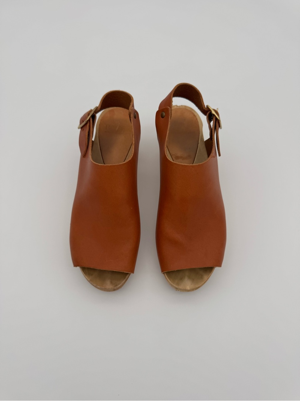 Bryr Suzie Spanish Peep Toe Leather Slingback Sandals